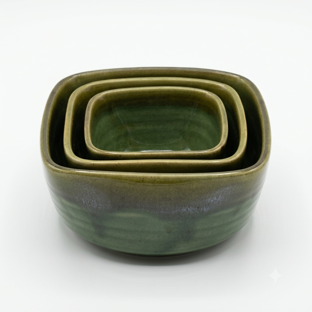 Serene Sage Bowl - Set of 3
