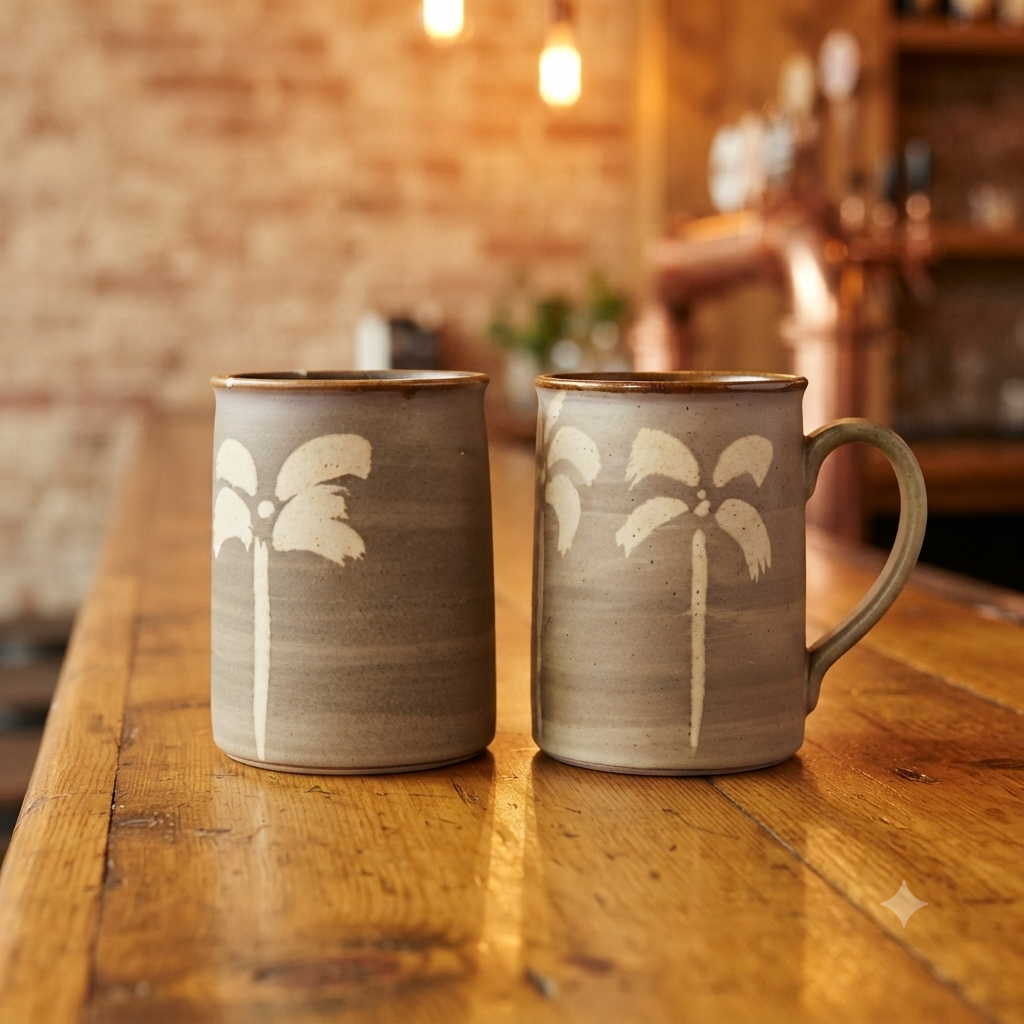 Tropical Escape Palm Tree Beer Mug