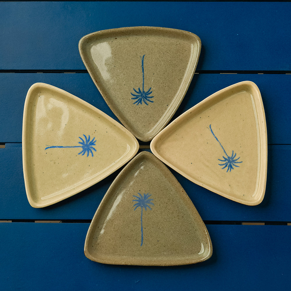 Palm Serving Plate (Beige) - Set of 2