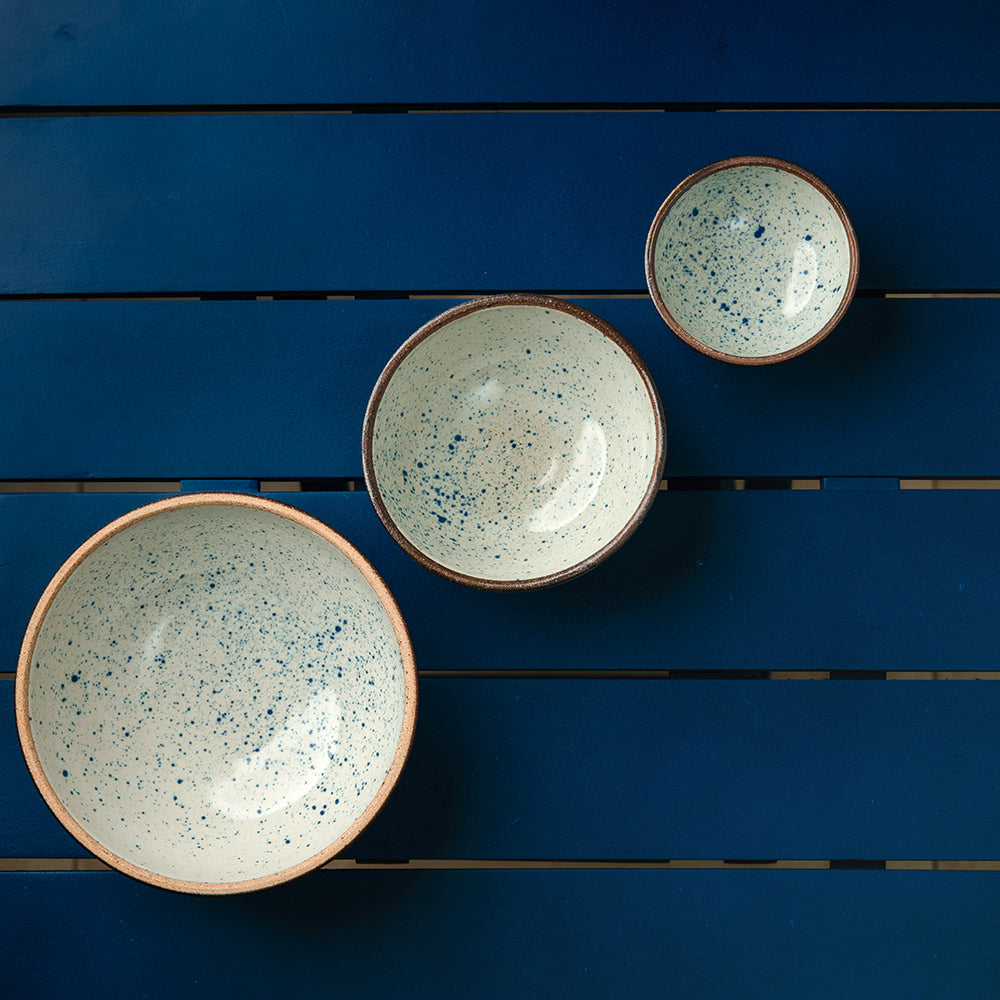 Blue Azure Spotted Bowl Small - Set of 2