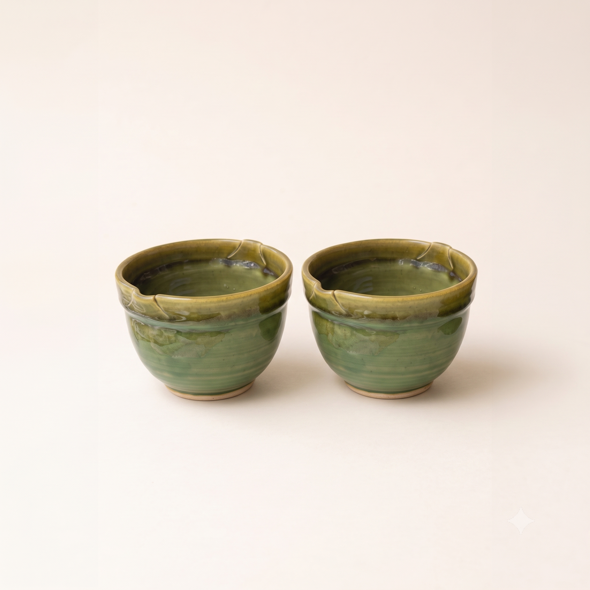 Playful & Earthy Green Snack Bowls
