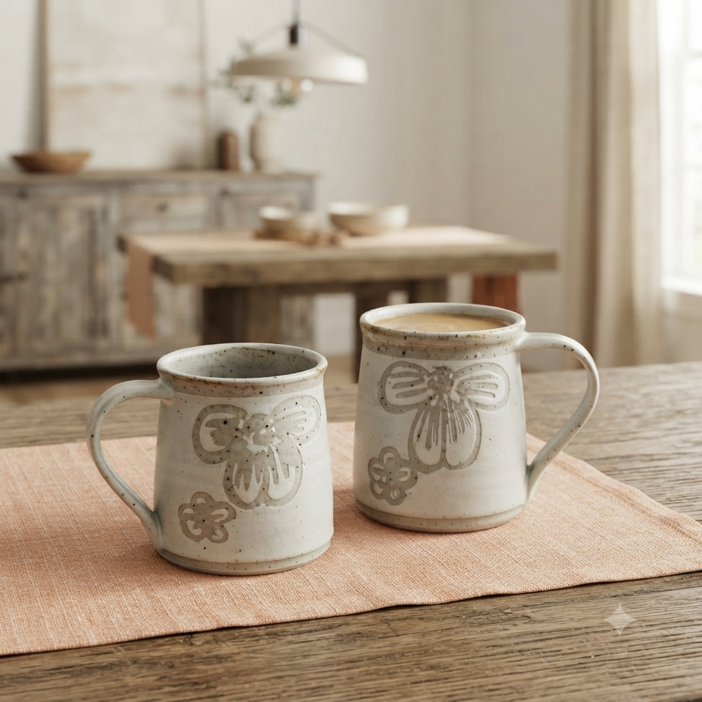 Free-Spirited & Earthy Coffee Mugs - need to see the original pic