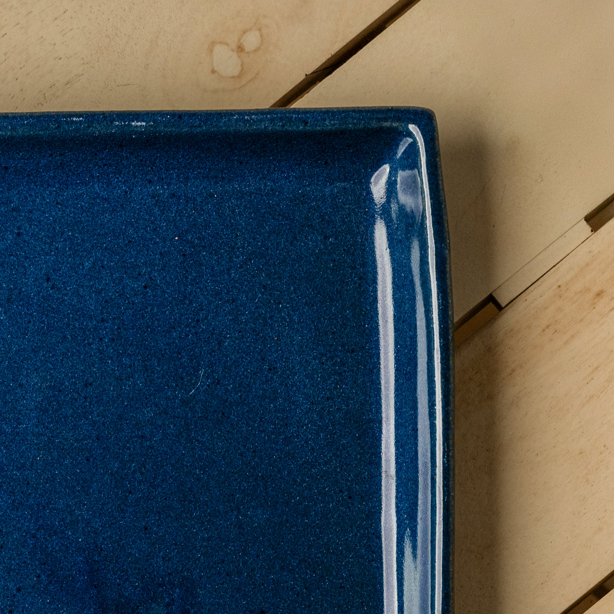 Deep Blue Flat Platter