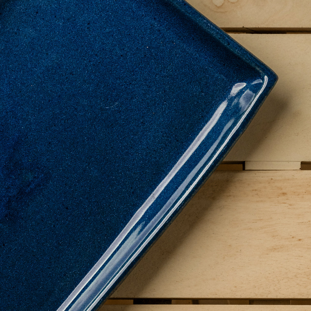 Deep Blue Flat Platter