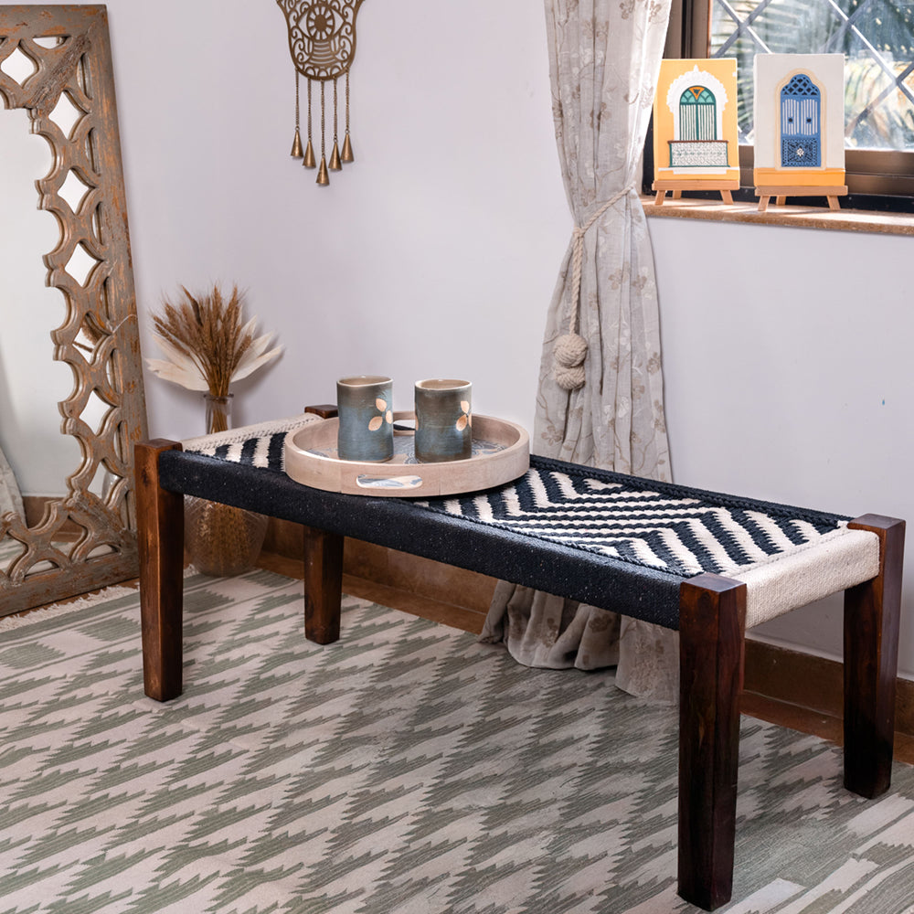 Monochrome Rope Bench