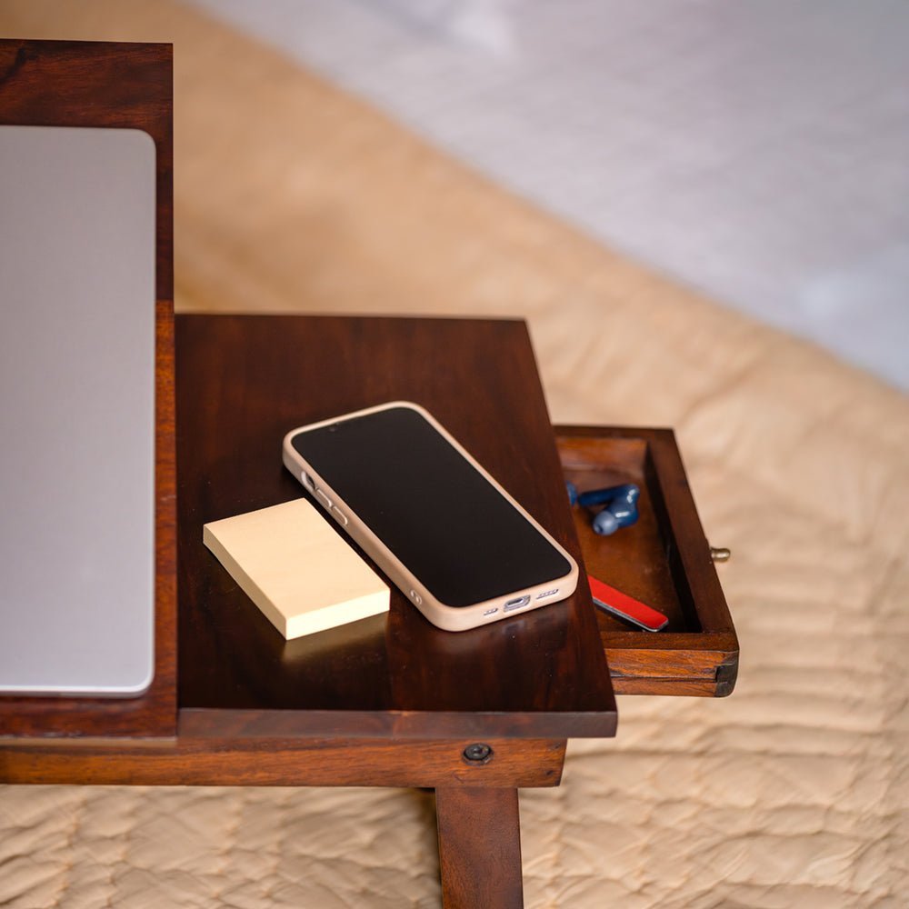 Wooden Laptop Table With Drawer