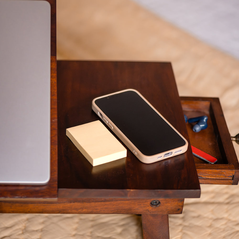 Wooden Laptop Table With Drawer