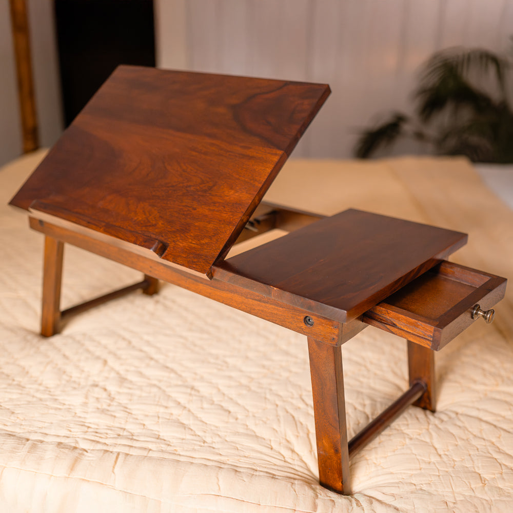 Wooden Laptop Table With Drawer
