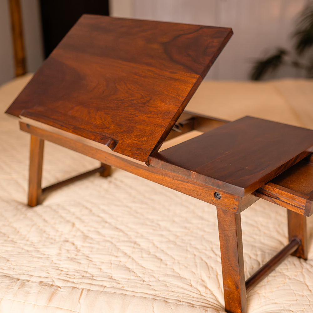 Wooden Laptop Table With Drawer