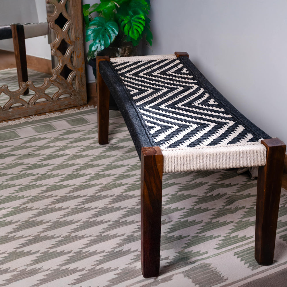 Monochrome Rope Bench