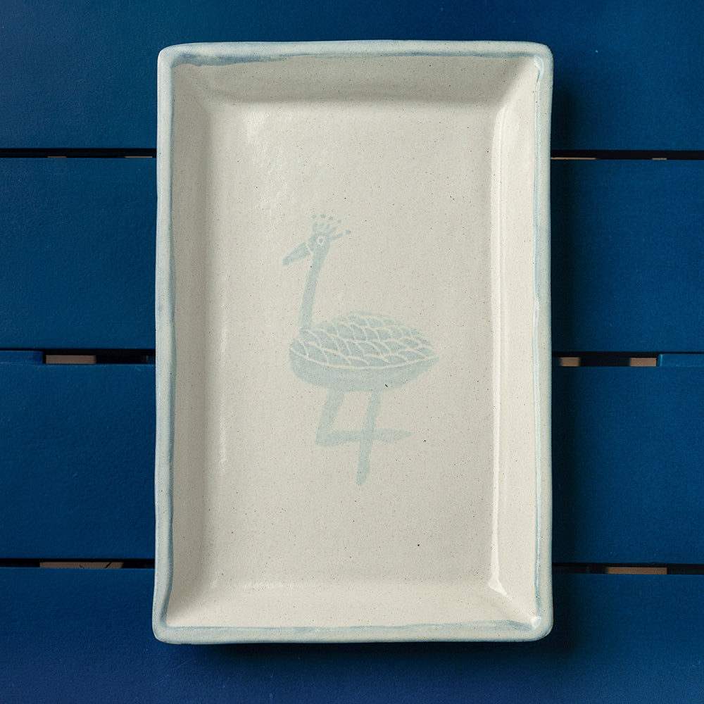 Ivory Whisper Bird Platter