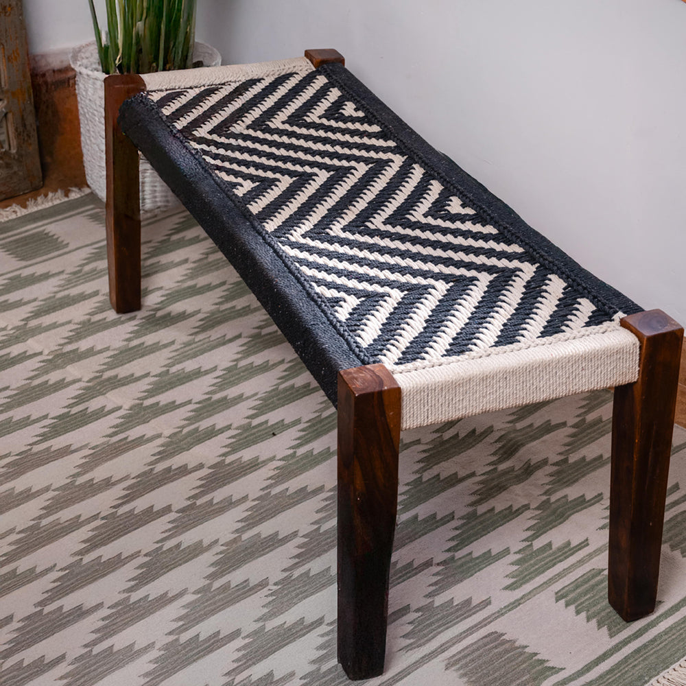 Monochrome Rope Bench