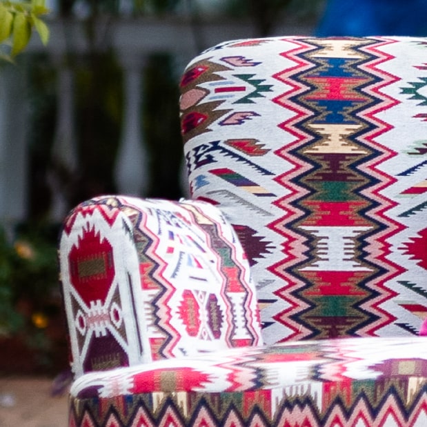 Upholstered Sofa Chair With Two Cushions