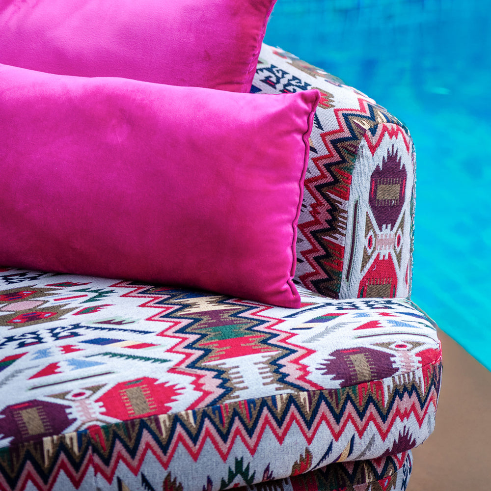 Upholstered Sofa Chair With Two Cushions