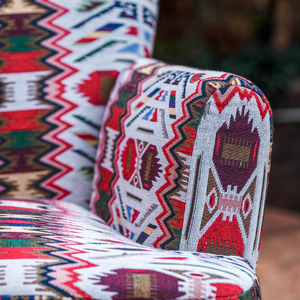 Upholstered Sofa Chair With Two Cushions