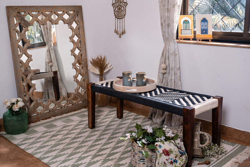 Monochrome Rope Bench