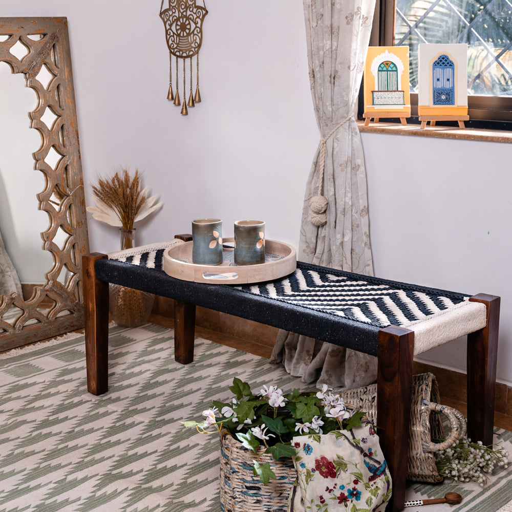 Monochrome Rope Bench