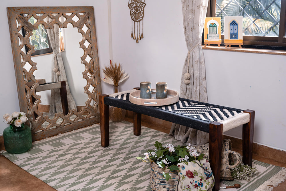 Monochrome Rope Bench