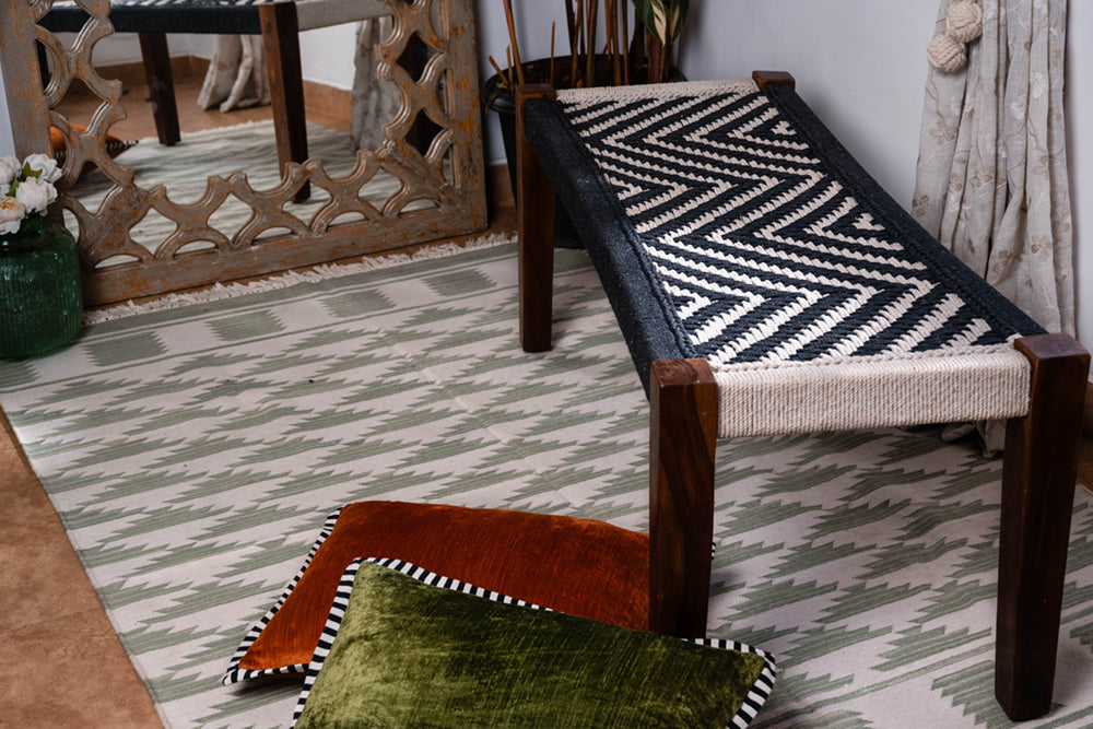 Monochrome Rope Bench