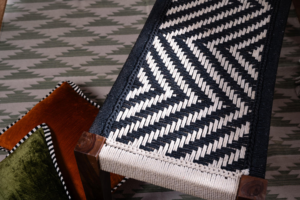 Monochrome Rope Bench