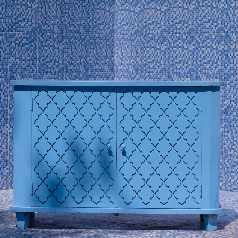 Cabinet Blue Criss Cross