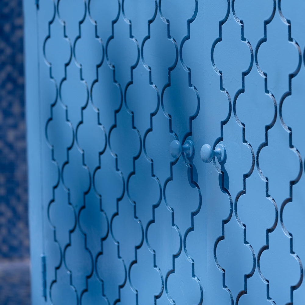 Cabinet Blue Criss Cross