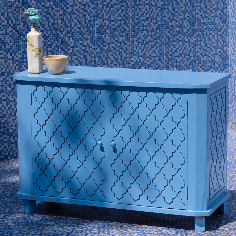 Cabinet Blue Criss Cross