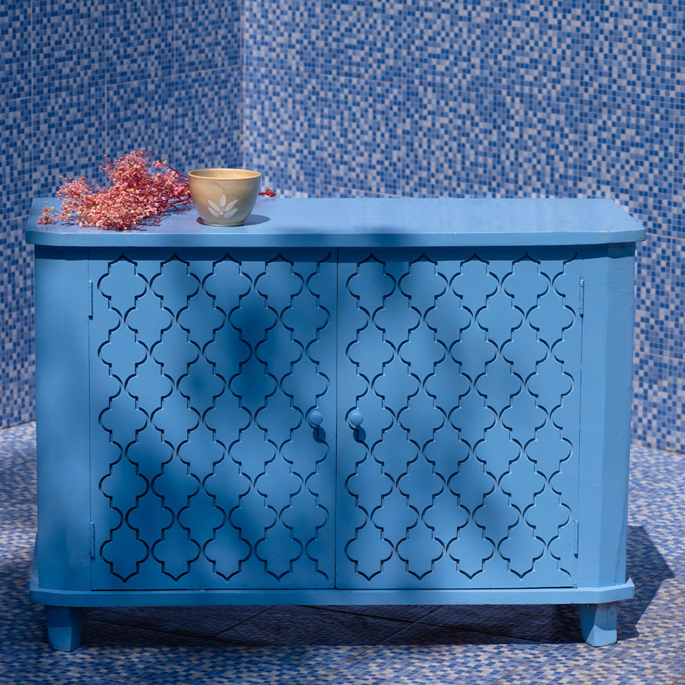 Cabinet Blue Criss Cross