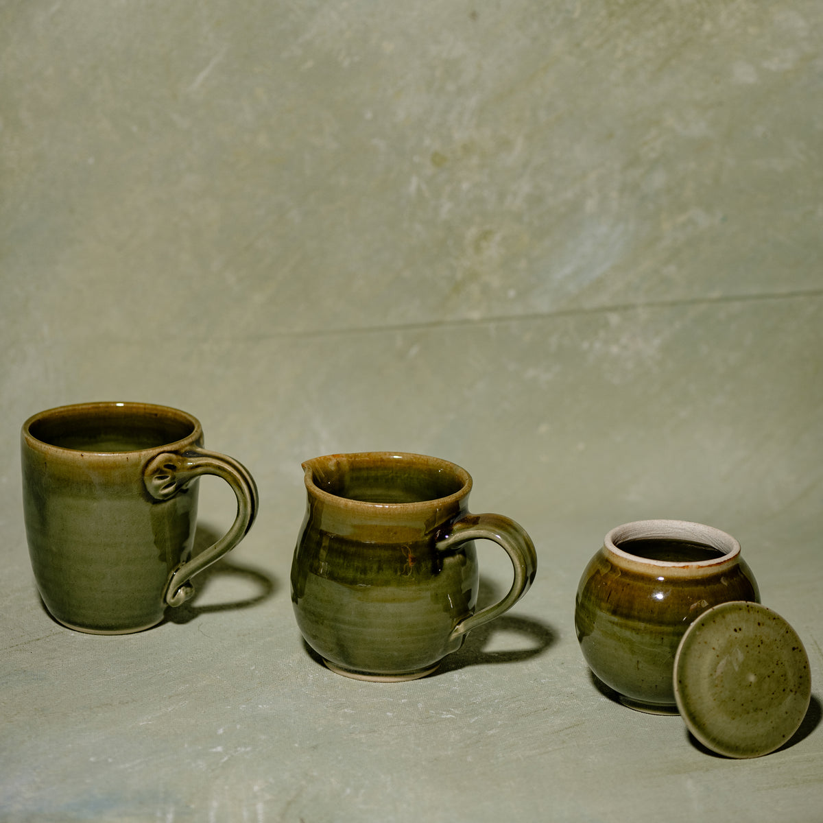 Serene Sage Sugar Pot