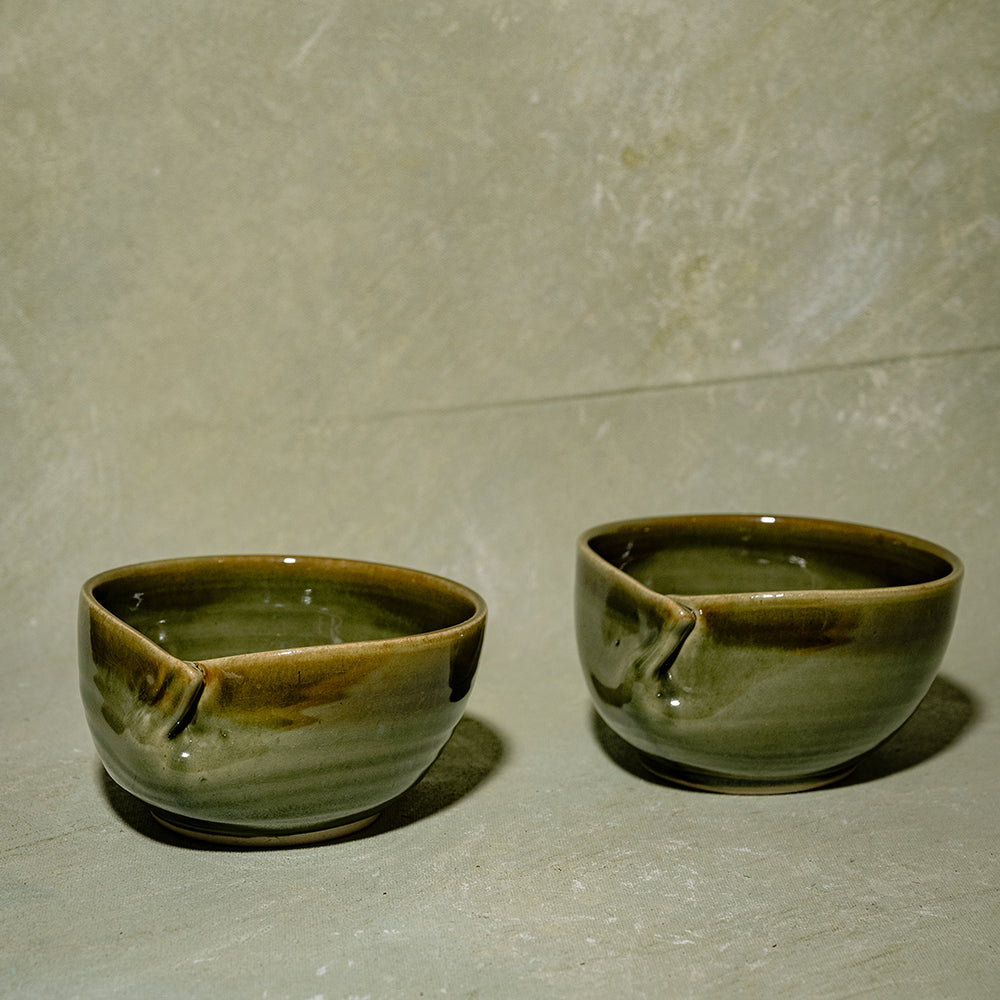 Serene Sage Twisted Bowl - Set of 2