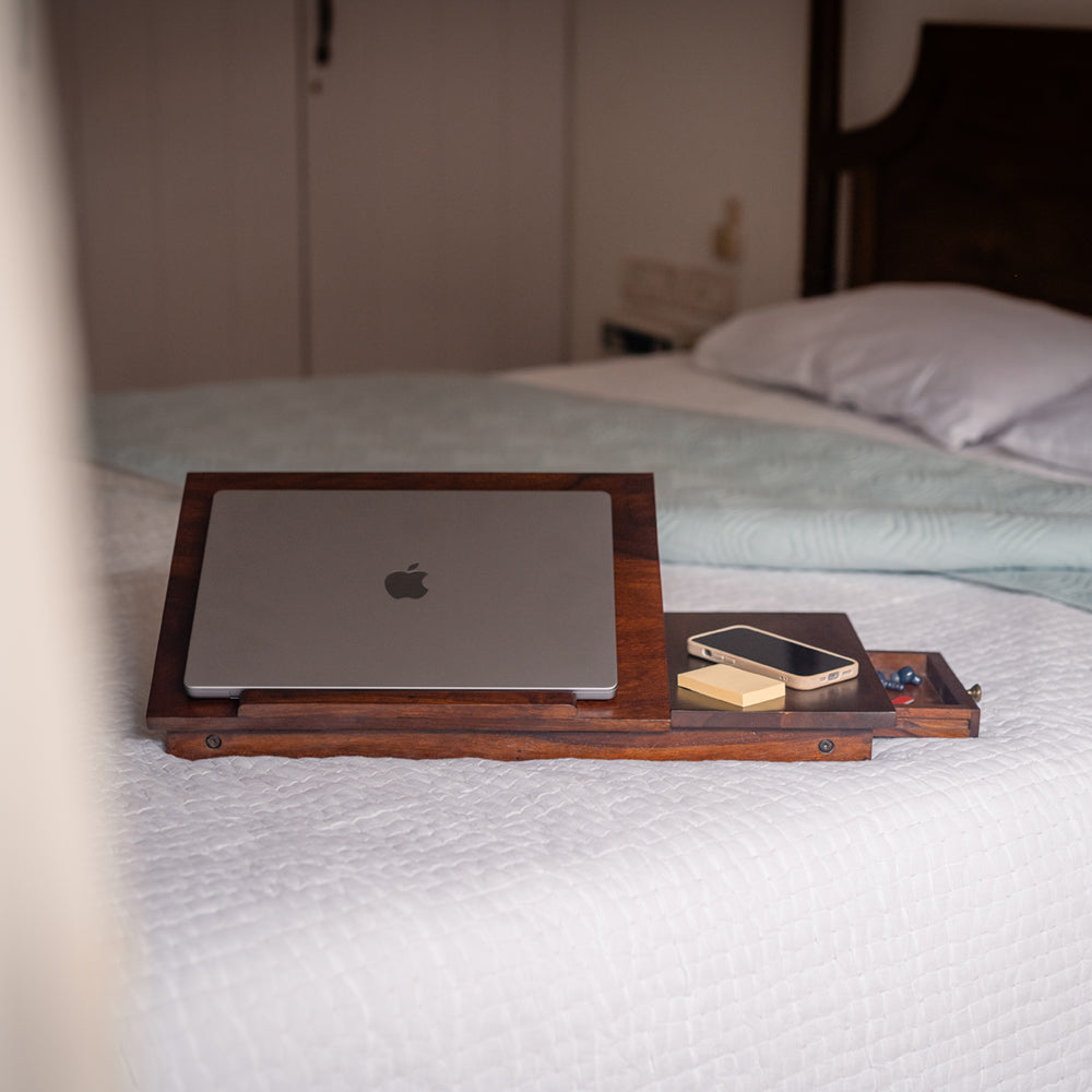 Wooden Laptop Table With Drawer