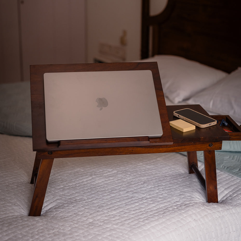 Wooden Laptop Table With Drawer