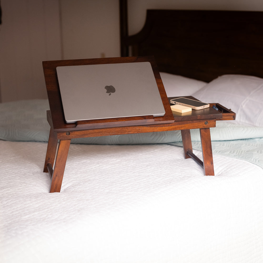Wooden Laptop Table With Drawer