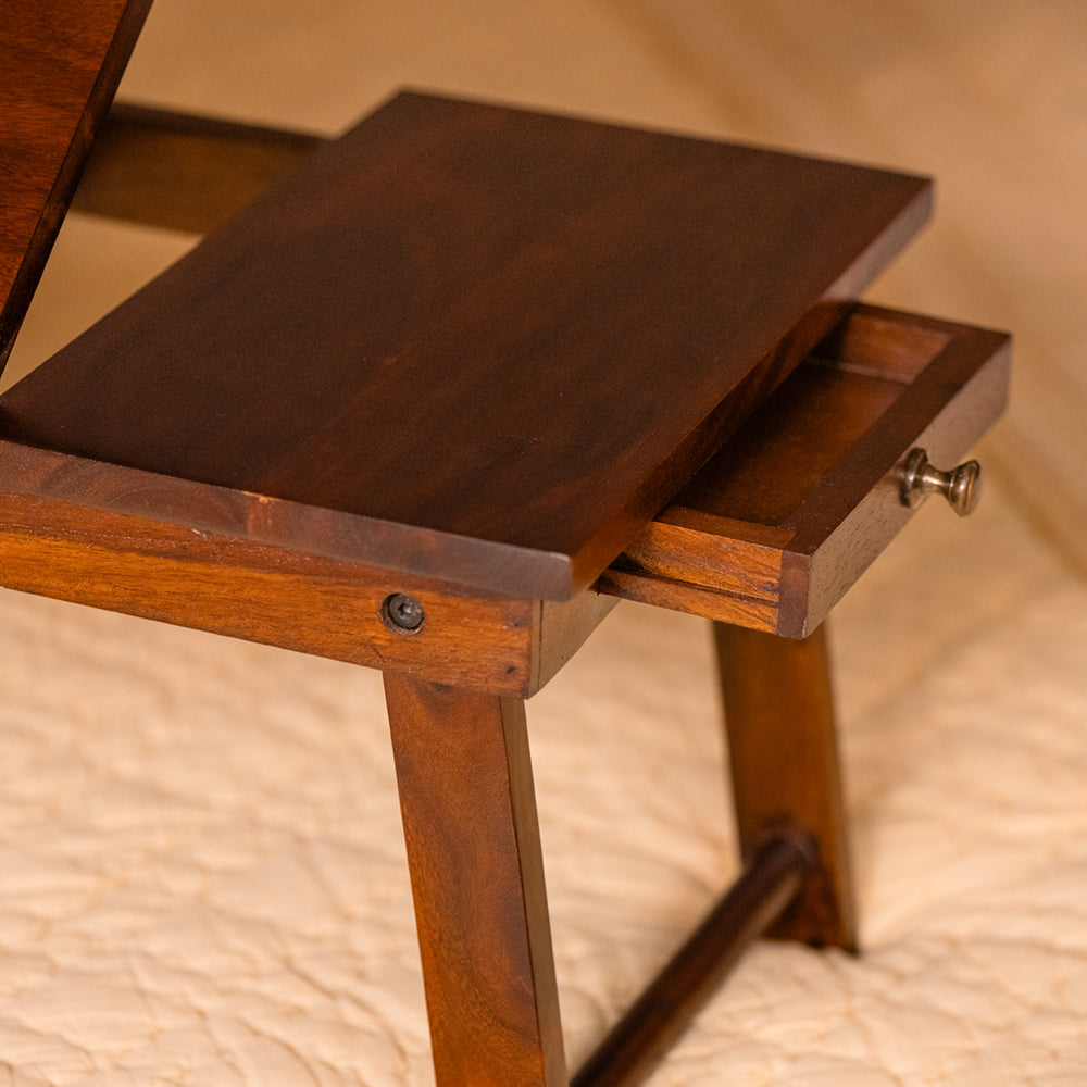 Wooden Laptop Table With Drawer