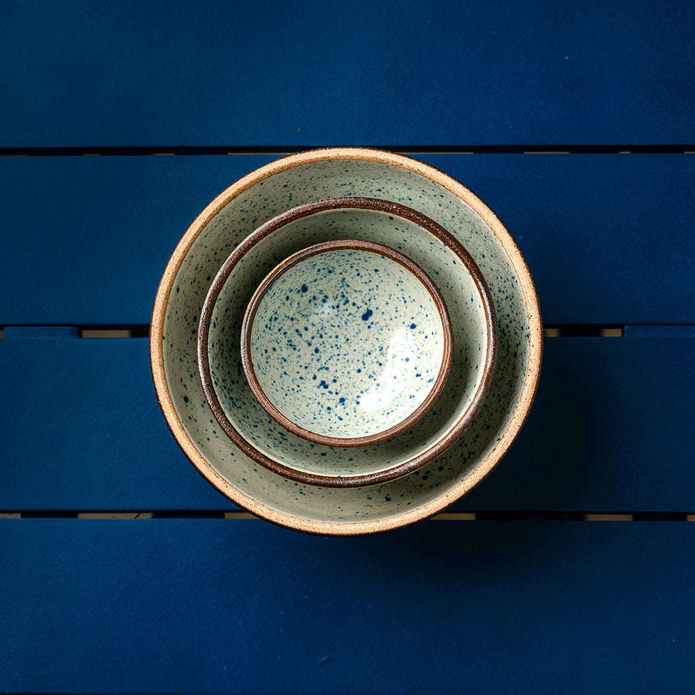 Blue Azure Spotted Bowl Medium - Set of 2