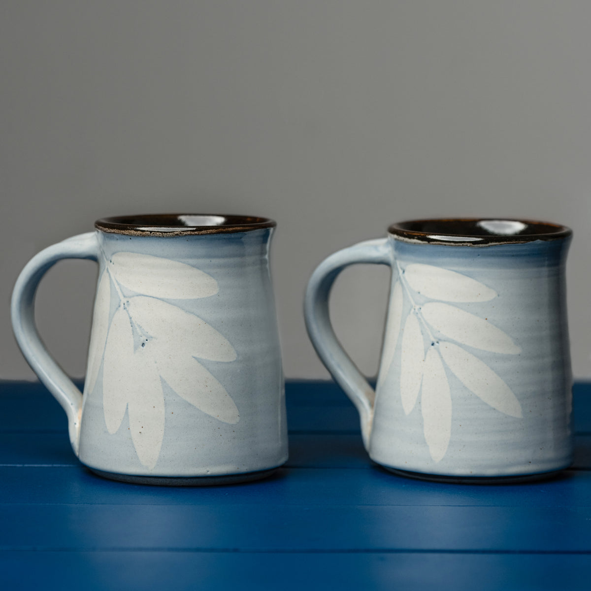Blue Azure Six Leaf Coffee Mug