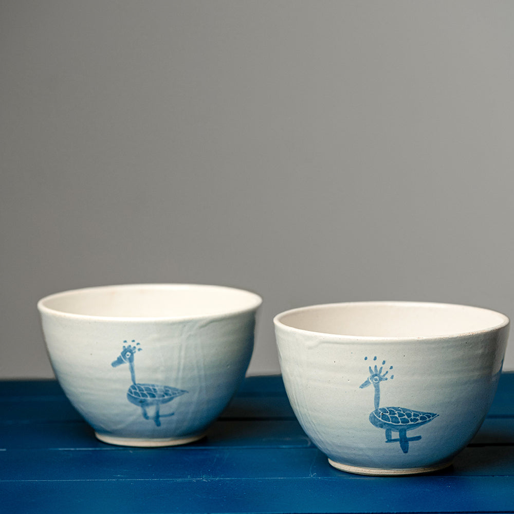 Ivory Whisper Morni Tales Bowls - Set of 2