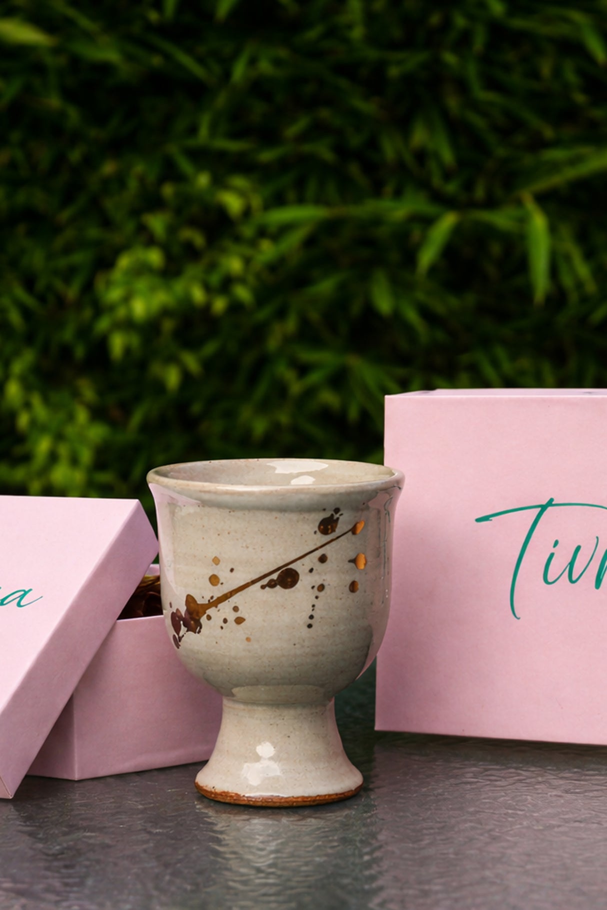 Ivory Whisper Tumbler Sparkle Gold - Set of 2