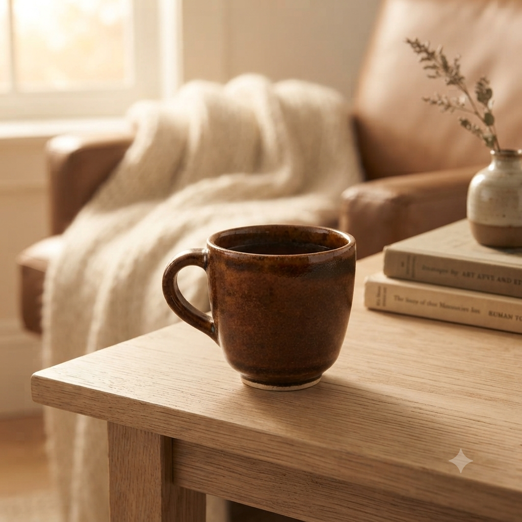 Earth-Toned Tea Cup