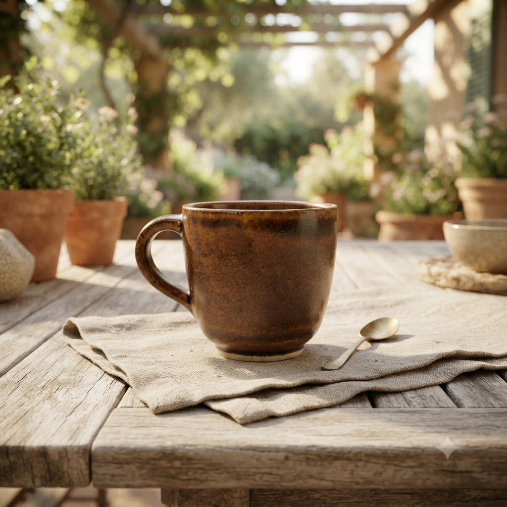 Earth-Toned Tea Cup