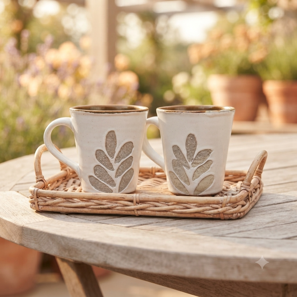 Naturally  Minimalistic Artisanal Slim Tea Mug