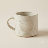 Warm & Inviting Ribbed Cream Mug