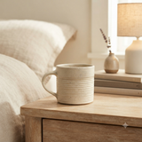 Warm & Inviting Ribbed Cream Mug