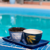 Blue Azure Four Leaf Bowl Medium