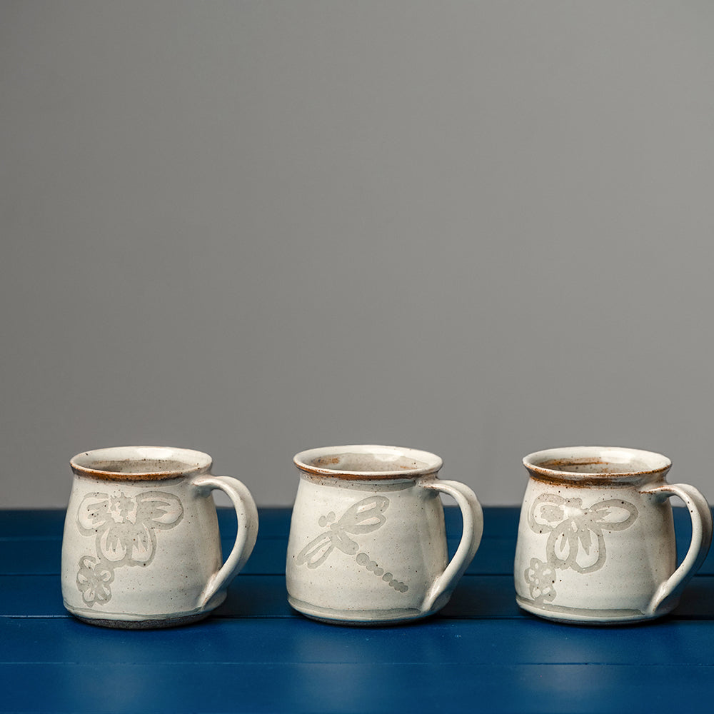 ivory whisper Tea Mug Butterfly