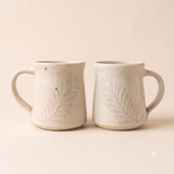Enchanting & Natural Blue Floral Cream Mug