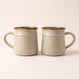 Earthy Contrast Off-White & Brown Mug