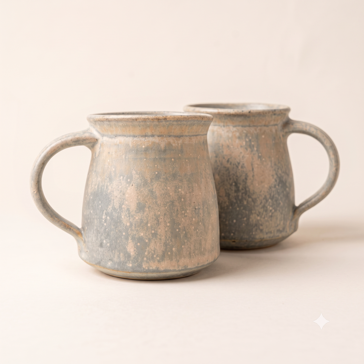 Serene Blue Spray Cream Mug