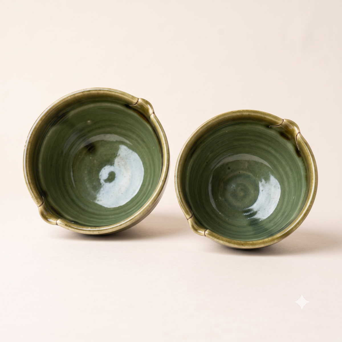 Playful & Earthy Green Snack Bowls