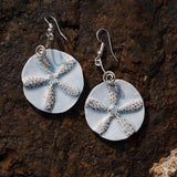 Blue Earrings Leaf